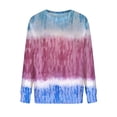 thumbnail image 4 of Qertyioot Hauts de Mode pour Femmes Pull-Over Chemisier Imprimé à Col Rond, 4 of 5