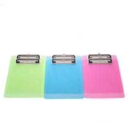 6-Pack Mini Clipboard Set - 4x6 Inch A6 Plastic Clipboards With Retaining Clips, Macaron Colors For Office & School