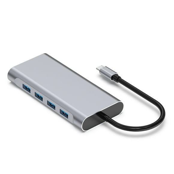 Wuztai Deals 90% off 11-in-1 USB C Docking Station, 1 4K, 1 VGA 1080P, 4 USB 3.0 Port, 100W PD, 3.5mm AUX Port, Gigabit Ethernet Port,& Card Reader Clearance