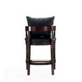 thumbnail image 5 of Manhattan Comfort Ritz 26.5" Faux Leather Counter Stool in Black/Walnut, 5 of 5