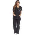 thumbnail image 1 of Conjuntos médicos para mujer Uniformes médicos de seis bolsillos (cuello en V con pantalón cargo) Xemadio LRWJ116-25, 1 of 3