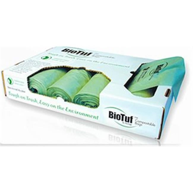 Biotuf Compostable Can Liners 1 mil 32 gal 34 x 48 100/Carton 