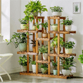 thumbnail image 3 of Tall Wood Plant Stand Flower Pots Stand Artworks Display Rack for Garden Balcony  Brown, 3 of 10