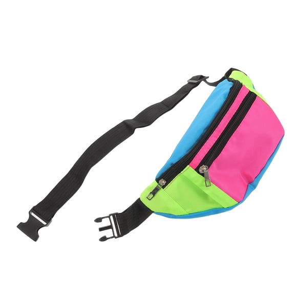 CRILSTYLEO Cangurera Retro Multicolor Con Compartimentos Para Almacenamiento Diario Y Deportes