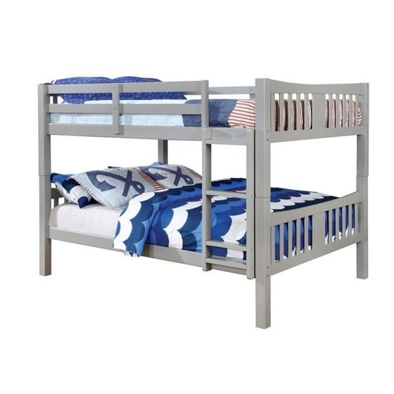 Furniture Of America Edith Full Over Bunk Bed In Gray