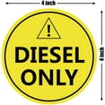 thumbnail image 2 of Diesel Only Sticker Sign,4" Diesel Only Decal Labels - to Prevent User Error - Adhesive Fuel Stickers for Trucks, Tractors, Machinery(5 Pack Set) (Orange Yellow), 2 of 5