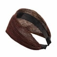 thumbnail image 2 of Wide Headbands for Women with Teeth Hair Band Pleated Cloth Fabric Fashion Simple Hairband Women Hair Head Hoop Girls Hair Headband headband Wine One Size, 2 of 2
