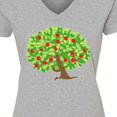 thumbnail image 4 of Inktastic Apples in Tree Women's V-Neck T-Shirt, 4 of 5