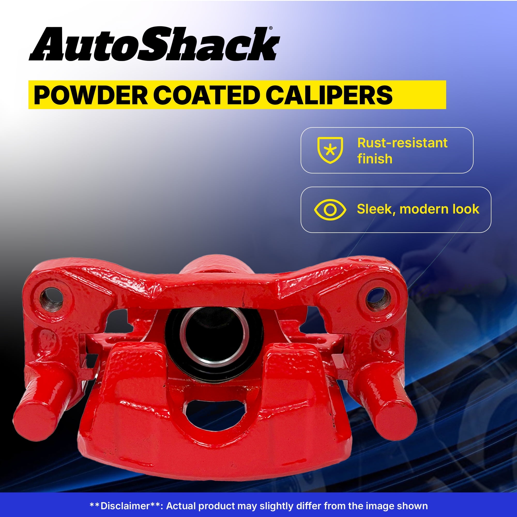 AutoShack Front Red Brake Calipers for Chevrolet & GMC, Equinox 2010-2017 Terrain 2010-2017 Malibu 2013-2015 Impala 2014-2020, AWD FWD L4 2.0L 2.4L 2.5L V6 3.0L 3.6L, Left and Right, Pair