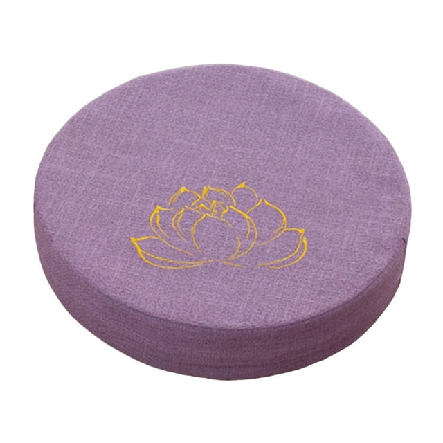Youkk Coussin de Méditation Rond 40cm Dia avec Housse de Siège Amovible pour Intérieur Rouge 6cm Violet Clair 6cm