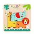 thumbnail image 1 of TOOKYLAND Multi Layered Animal Puzzle - 7pcs - 3D Wooden Puzzle Early Education Toy, Ages 12m+, 1 of 9