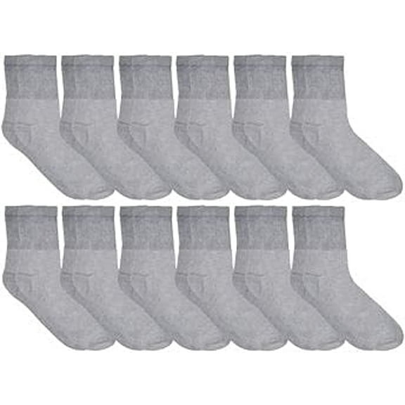 Yacht & Smith Mens Diabetic Neuropathy Edema Socks, Cotton Crew, Ankle Medical Sock, Size 10-13