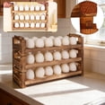thumbnail image 5 of 3pcs Retro Wooden Egg Storage Rack - 36 Eggs Capacity Countertop Organizer with Natural Wood Texture, Fresh Egg Display Tray for Quail Pigeon Eggs, Durable Kitchen Countertop Storage Accessory, 5 of 5