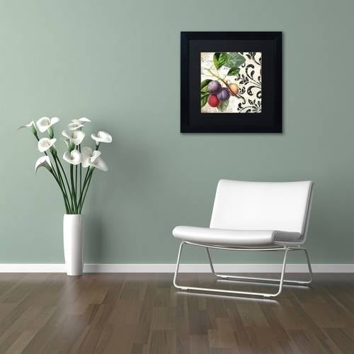 Trademark Fine Art "Les Fruits Jardin III" Canvas Art by Color Bakery Black Matte, Black Frame