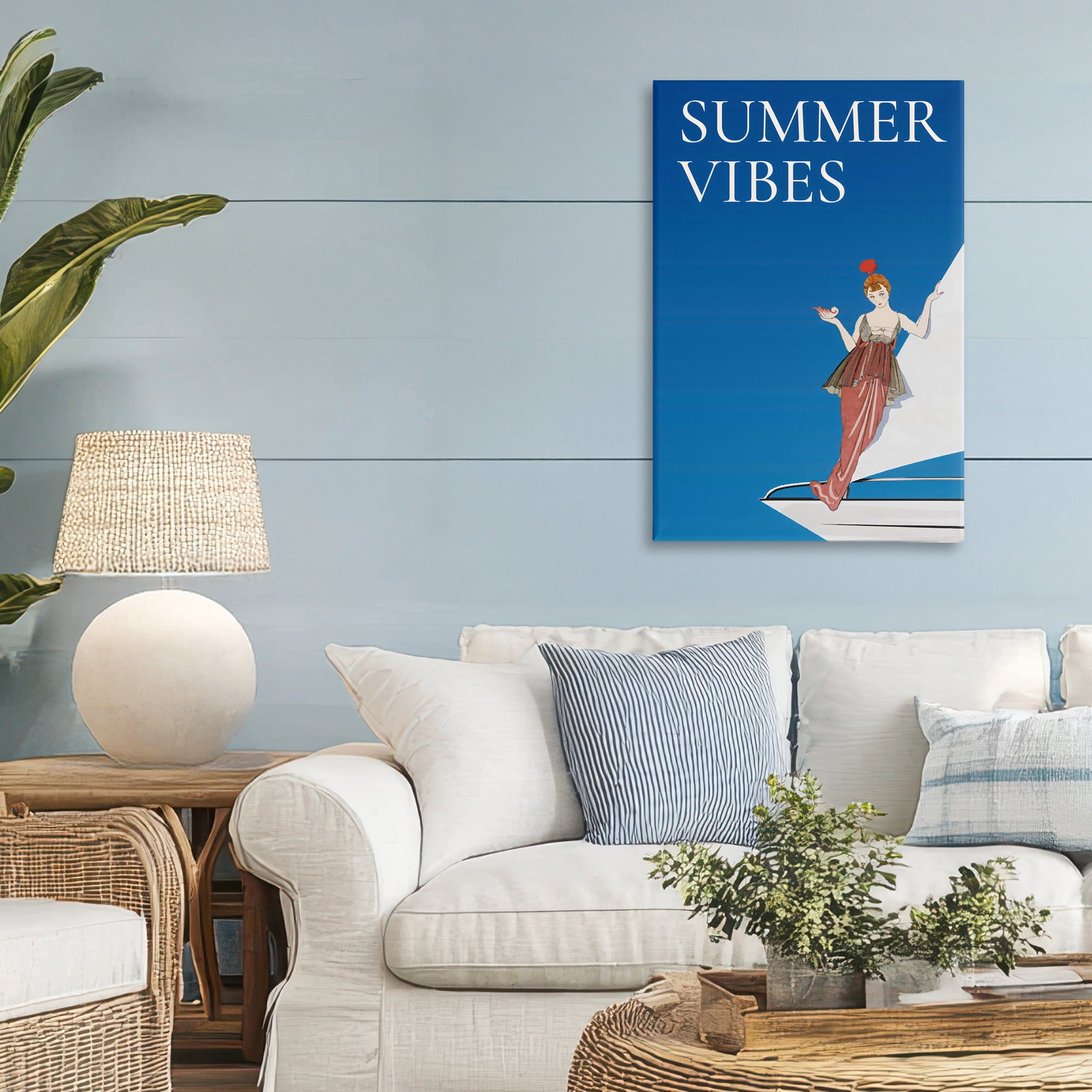 Stupell Industries Summer Vibes Vintage Yacht Canvas Wall Art, design by Creative Studio