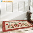 thumbnail image 5 of Merry Christmas Door Mat Welcome to Our Home Indoor Oudoor Mat Winter Christmas Holiday Creative Decorative Seasonal Burlap Kitchen Mat Switch Mat for Outdoor 17 x 30 in, 5 of 6