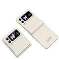thumbnail image 2 of ELEHOLD for Samsung Galaxy Z Flip 4 Case with Hinge Protection Hard PC Shockproof Slim Phone Case Anti-Scratch Cover Support Wireless Charging for Samsung Galaxy Z Flip 4 5G,White, 2 of 7