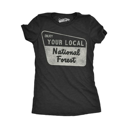 Womens Enjoy Your National Forest Funny Outdoor Vintage Camping Mountains T