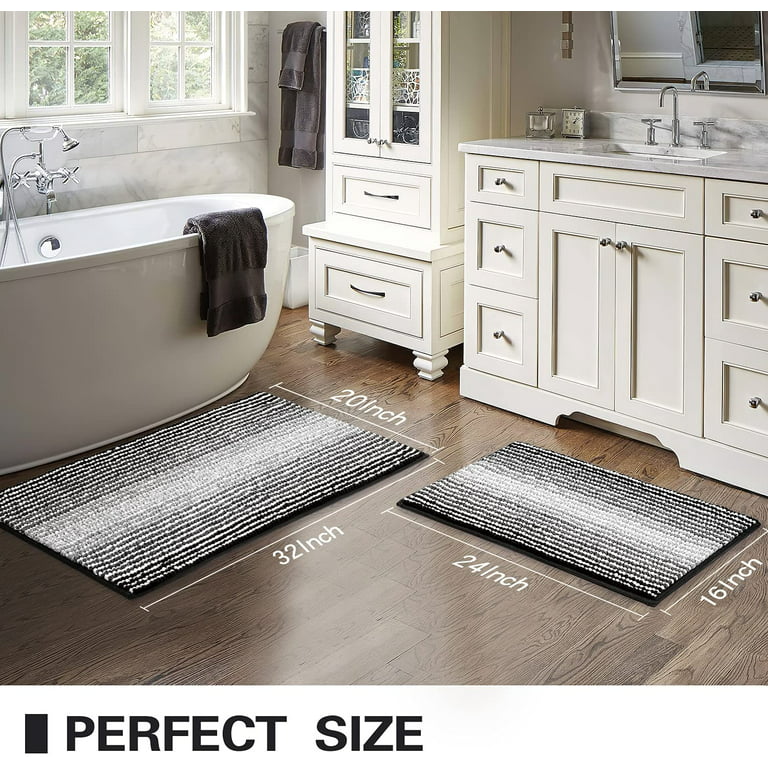 Bathroom Rugs and Mats Sets,2 Piece Set,20 x 32 and 16 x 24