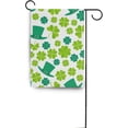 thumbnail image 6 of SKYSONIC Patrick's Day Pattern with Green Clover Leaves Double-Sided Printed Garden House Sports Flag-12x18(in)-Polyester Decorative Flags for Courtyard Garden Flowerpot, 6 of 6