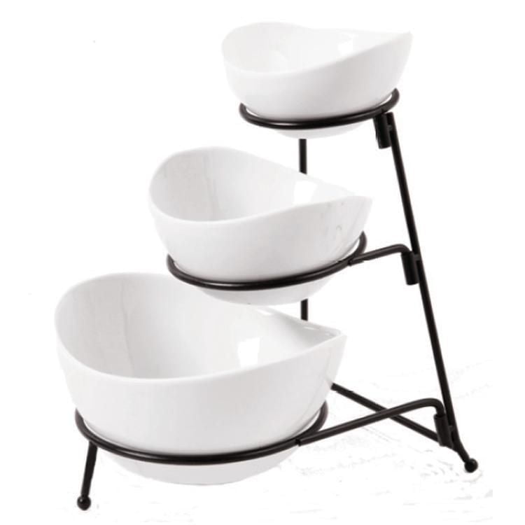 Gracious Dining 3-Tier Oval Serving Bowl Set