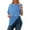 Blue, variant on MIXUE Boho Tops For Women Summer Solid Color Round Neck Short Sleeve Soft Loose Fit Casual Pullover Shirts For Women Tshirts Activewear,Red,M