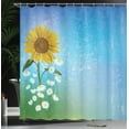 thumbnail image 4 of Ambesonne Pastel Shower Curtain, Sunflowers Chamomiles, 69"Wx84"L, Blue Yellow Green, 4 of 5