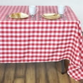 thumbnail image 5 of Balsa Circle 70" x 70" Square Gingham Checkered Polyester Tablecloth Black and White, 5 of 8