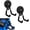 2.6" Black 2PCS, variant on JumpTrzz Strong Magnetic Hooks for Garage and Workshop Storage, 2 Pack Heavy Duty Magnet Hooks with Anti-Slip Coating for Metal Surfaces, Tools and Shelves