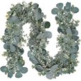 thumbnail image 1 of unique 8.3' Long Big Faux Eucalyptus Garland Greenery Garland Artificial Silver Dollar, 1 of 5