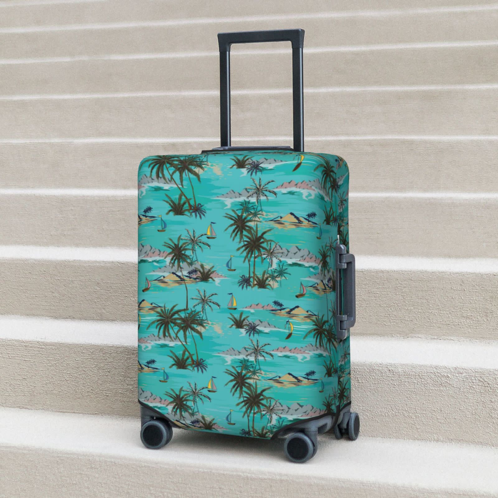 thumbnail image 5 of Uemuo Hawaii Palms Printed Washable Luggage Cover - Fashion Suitcase Protector Fits 18-32 Inch Luggage -Small, 5 of 9