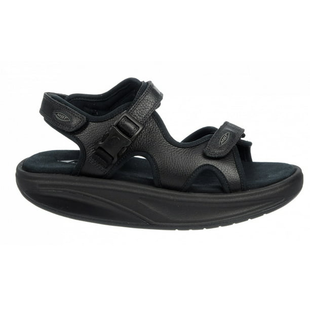 MBT Women's 3S Leather Sandal: 6 Medium (B) Sandal/Black Velcro - Walmart.com
