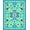 Blue, Pattern 2, variant on ODIKA 4'x6' Machine Washable Non-Slip Area Rug, Rustic with Floral Motifs High Traffic Rug, Ivory, 63437