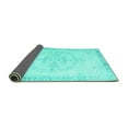thumbnail image 2 of Ahgly Company Indoor Round Persian Turquoise Blue Traditional Area Rugs, 5' Round, 2 of 4