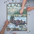 thumbnail image 3 of White Water Rafting, Glacier National Park, MT (1000 Piece Puzzle, Size 19x27, Challenging Jigsaw Puzzle for Adults and Family, Made in USA), 3 of 4