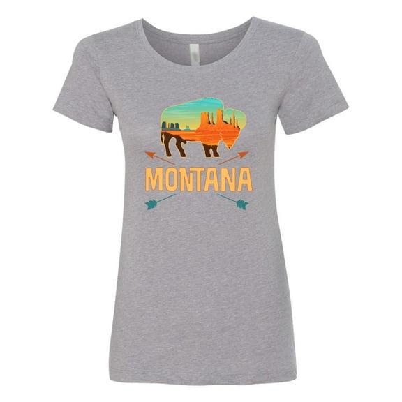 Inktastic Montana Buffalo Silhouette Women's T-Shirt