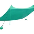 thumbnail image 4 of Gymax 7x7 FT Portable Beach Canopy Tent Shelter w/ Sand Anchor Carry Bag Green, 4 of 8