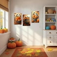 thumbnail image 4 of Hieng Autumn Wall Art 3 Pieces Pumpkin with Sparrows Picture Prints Fall Harvest Birds Canvas Painting Thanksgiving Theme Artwork for Farmhouse Decor Unframed, 4 of 6