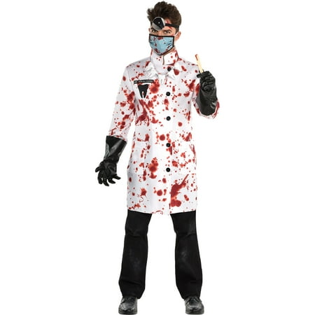 Demented Dentist Halloween Costume for Men, Standard Size, with Accessories