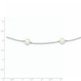 thumbnail image 2 of Primal Silver Sterling Silver 7-8mm Freshwater Cultured 9 Station Pearl Necklace, 2 of 4