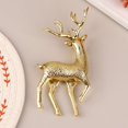 thumbnail image 4 of Plastic Gold Deer Statue Reindeer Figurines Elk Sculpture Living Room Luxury Home Decor Christmas Decoration Tabletop Ornaments, 4 of 5