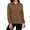 Brown, variant on Polo Shirts for Women Cotton Button Collared Golf Long Sleeve Tops With Pocket Front, L
