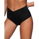 thumbnail image 4 of Parte inferior de bikini CRZ YOGA de tiro alto con corte en V, negro, talla L, 4 of 5