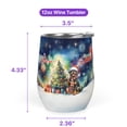 thumbnail image 5 of Merry Christmas and Happy New Year Santa Rottweiler Holiday Xmas Winter 12oz Stainless Steel Wine Tumbler Insulated Cup with Lid Rottie Dog Lover Gifts Idea - 00024, 5 of 5