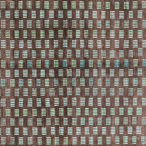 Ahgly Company Indoor Square Abstract Light Blue Modern Area Rugs, 8' Square