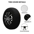 thumbnail image 2 of Fuzoiu Donut Print Universal Spare Tire Cover with Buckle Strap, Waterproof Wheel Covers for Jeep, Trailer, RV, Truck and All Car-14 inch, 2 of 6