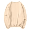 thumbnail image 5 of Trgacdwlo Womens Crewneck Sweatshirt Long Sleeve Pullover for Women Solid Color Fall Winter Warm Fleece Sweatshirt Womens Khaki XXL, 5 of 7