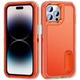 thumbnail image 1 of for iPhone 14 Pro Max Case, iPhone 14 Pro Max Phone Case with Built in Kickstand, Shockproof/Dustproof/Drop Proof Heavy Duty Military-Grade Rugged Protective Cover for iPhone 14 Pro Max,Orange, 1 of 8
