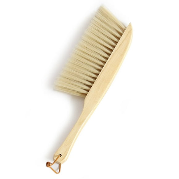 Balai à Main Manche en Bois Poils Souples Multi-Fonctions Petite Brosse à Épousseter,13.6*2.8*4.8 Pouces