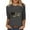 Gray#american flag t shirt women, variant on Ladies Summer 3/4 Sleeve T Shirt 2023 Landscape Painting Pattern Top for Womens Three Quarter Sleeve Pullover Round Neck Tee